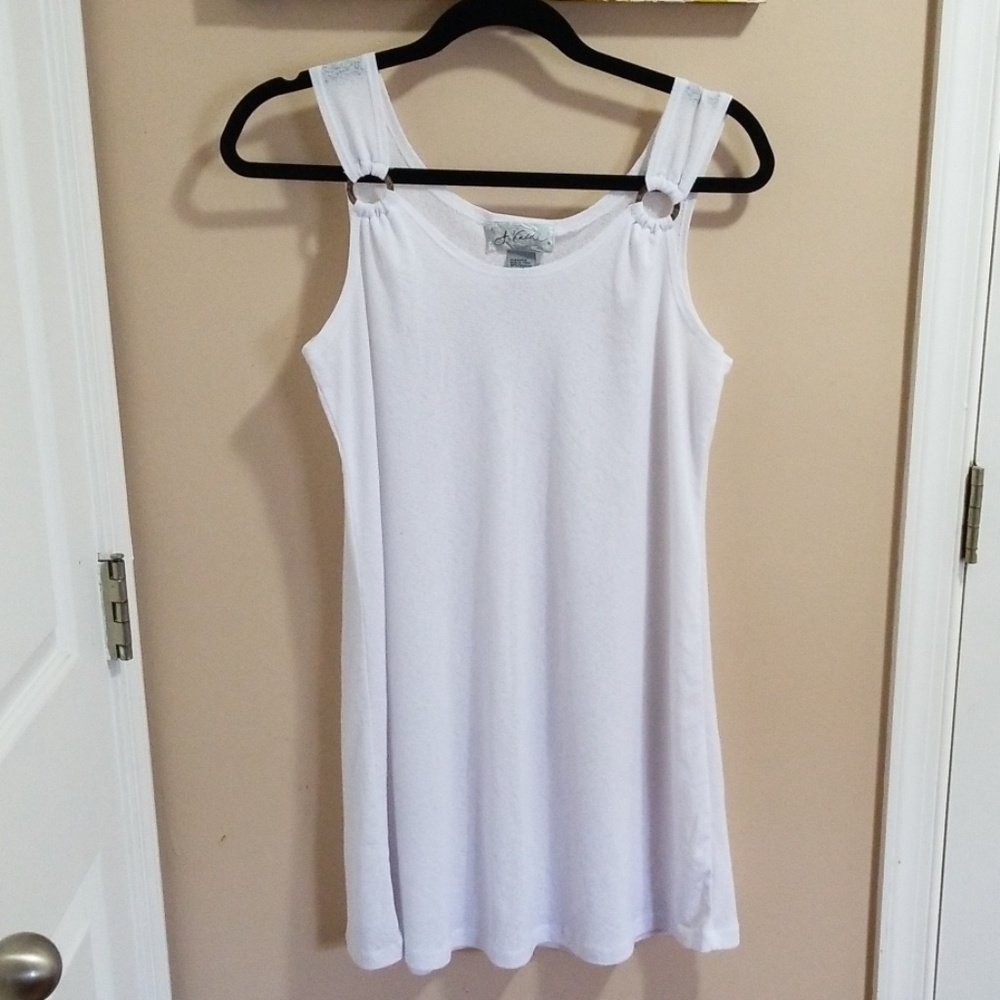White bathing suit coverup